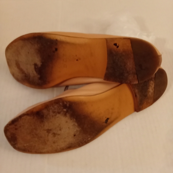 Doen Pale Pink Leather Women's Ballet  Flats with Bow Detail SiZe 8 - Picture 2 of 7